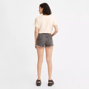 Levis 501 black high waisted shorts from Aritzia